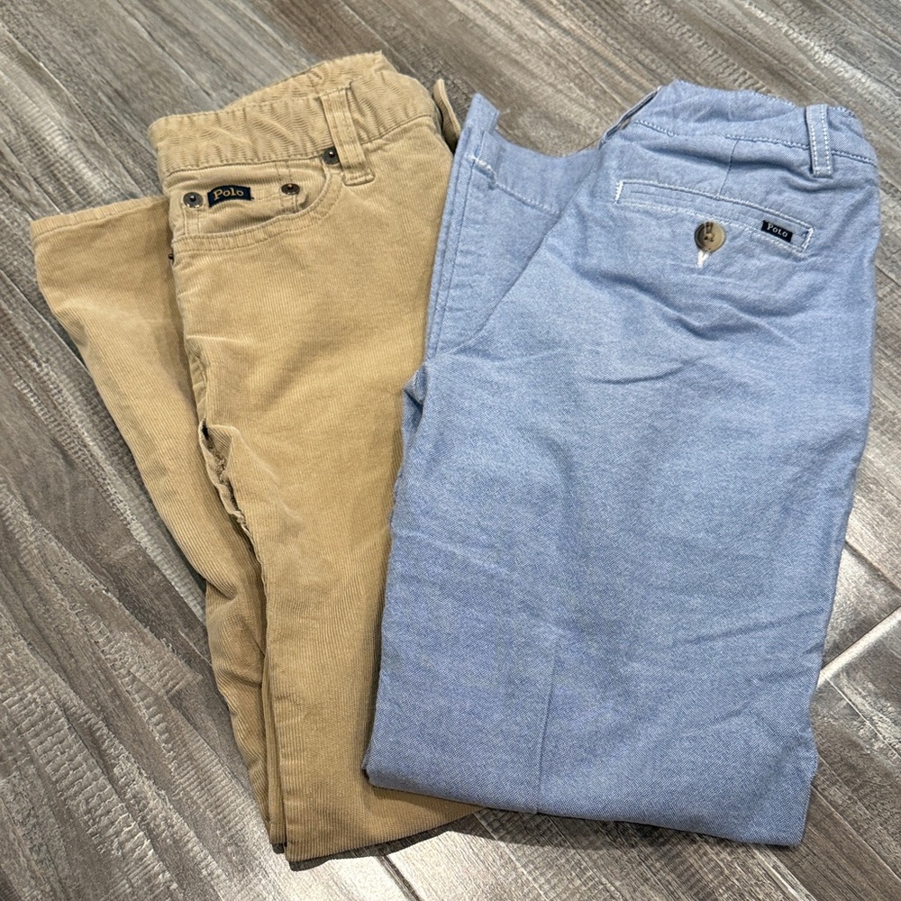 Polo by Ralph Lauren Men's Khaki and Light Blue Chinos